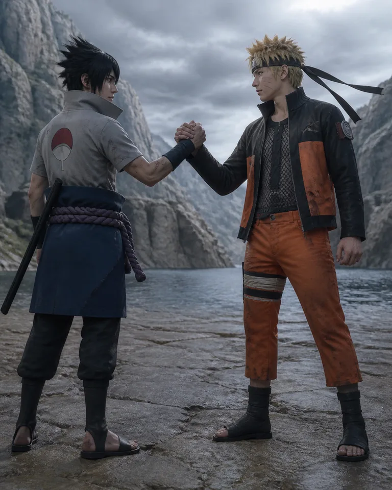 Naruto and Sasuke, seal of reconciliation